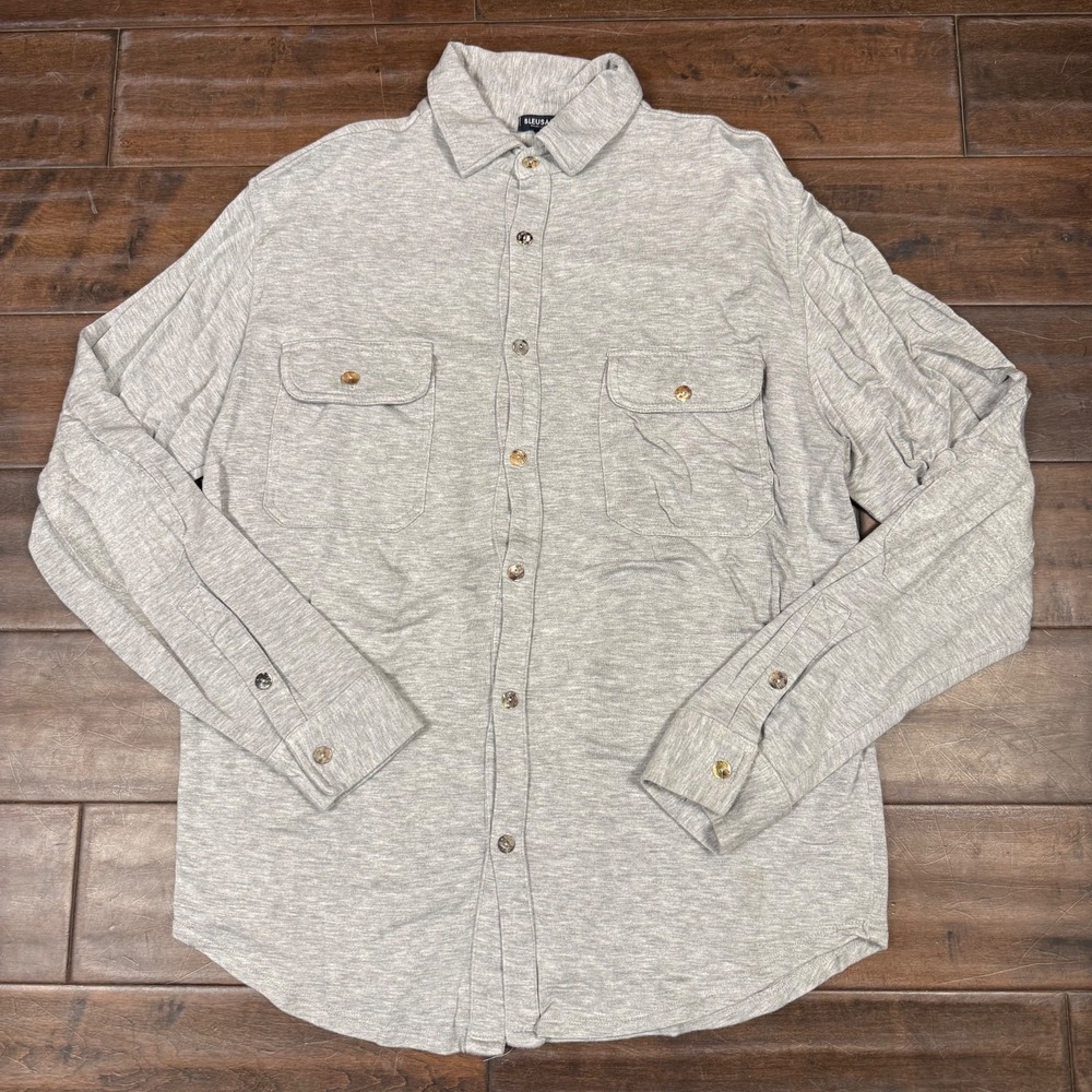 Bleusalt Malibu Button Down Collar Shirt Long‎ Sleeve | Gray | Size 1 XS